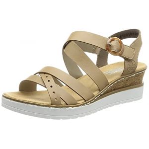 Rieker V3841, Sandale Femme, beige, 40 EU