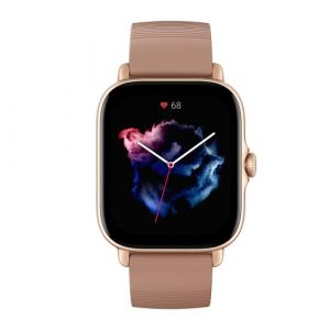 Amazfit GTS 3 Montre Connectée avec Alexa, 1.75" AMOLED, SpO2, 150+ Modes Sportifs, GPS, 5 ATM Etanche Smartwatch Sport (Terre Rose)