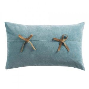 Image de Coussin rectangulaire Veloutine Bleu