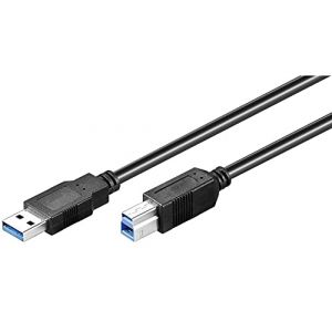 Good Connections USB A/USB B - 0.5 m - 0,5 m - USB A - USB B - 3.2 Gen 1 (3.1 Gen 1) - Male connector / Male connector - Noir (2710-S005)