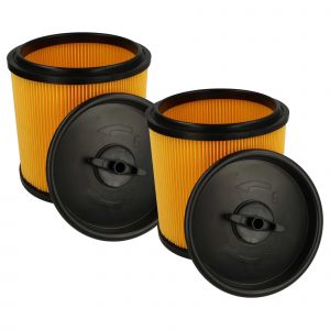 Vhbw 2x filtre pliss&eacute; compatible avec Parkside PNTS NTS 1423-S aspirateur - noir / jaune