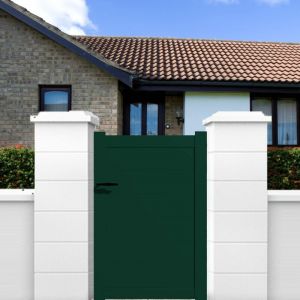 Image de Packit Portillon aluminium modèle plein en kit dimension L.1000 (entre piliers) x H.1700 mm Couleurs Vert (ral 6005) Expédition gratuite en France