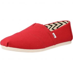 Toms Alpargata en Coton recycl&eacute;, Mocassin Plat Homme - Rouge - 42 EU