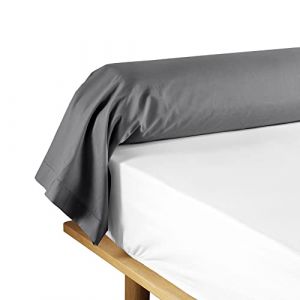 Taie de traversin 85x185 cm - 100% coton - Anthracite
