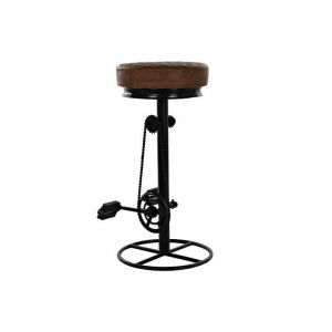 Tabouret en cuir métal 44X38X82 tabouret en cuir métal cuir métal Matériau Couleur multicolore Famille chaises et tabourets Détails