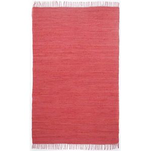 Image de Theko Tapis réversible en coton - tissé à la main Rouge 160x230