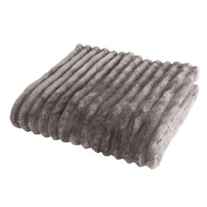 Plaid gris perle en polyester 130x170 COTELE