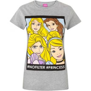 Image de Disney - T-shirt Princesses 'No Filter' - Femme (2XL) (Gris) - UTNS4267