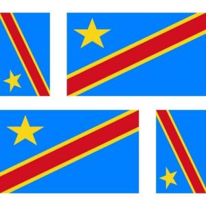 4 autocollant sticker voiture drapeau congo rdc