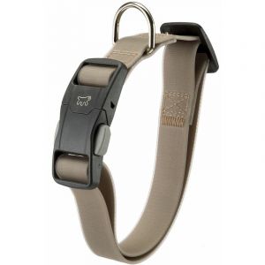 Ferplast Collier pour Chiens EVOLUTION C25/70 avec Boucle Magn&eacute;tique, Hypoallerg&eacute;nique, Lavable, Taupe Taupe