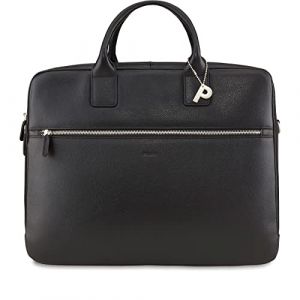 Picard Porte-Documents Milano Unisexe en Cuir véritable | Largeur 42 cm Hauteur 30 cm Longueur 10 cm avec Fermeture éclair | Business, Noir, Taille Unique, Porte-Documents
