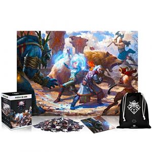 Image de The Witcher 3: Wild Hunt Geralt & Triss in Battle | Puzzle 1000 Pièce | Poster et Sac Compris | 68 x 48 | Adultes et Adolescents| Parfait pour Un Cadeau de Noël ou d'anniversaire | Jeu vidéo