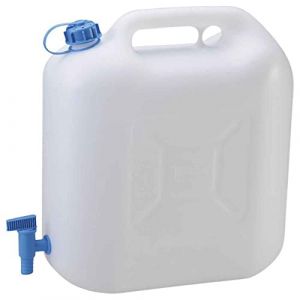 H&uuml;nersdorff GmbH 817700 Jerrican &agrave; eau ECO PE-HD avec robinet, bleu/transparent - 20l (max.22l)