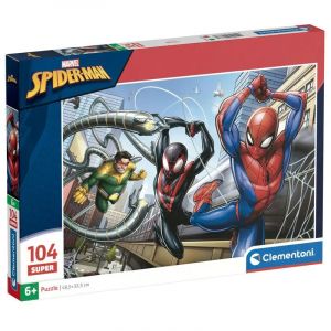 Clementoni Supercolor Marvel Spider-Man – 104 pièces Enfants 6 Ans, Puzzle Dessins animés, fabriqué en Italie, 25778, Multicolore