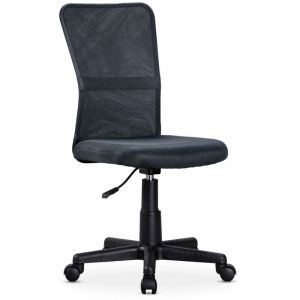 Idimex Chaise de bureau TODI assise pivotante - Gris