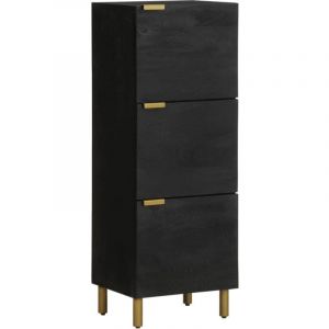 VidaXL Buffet noir 40x33x110 cm bois d ingénierie