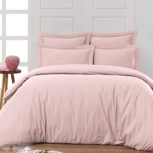 Sensei Maison Drap plat en percale de coton poudre 240x300 cm