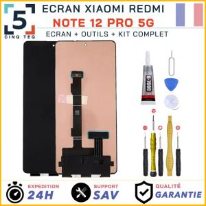 Ecran LCD Remplacement pour Xiaomi Redmi Note 12 Pro 5G 22101316G 22101316I +Kit