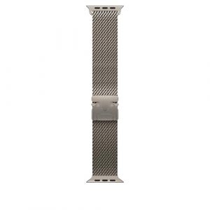 Apple Bracelet 49 mm - Large Milanais en titane naturel
