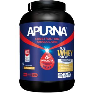 Image de Apurna Poudre hyperprotéinée Pure Whey Isolat Vanille XL Pot 2200 g