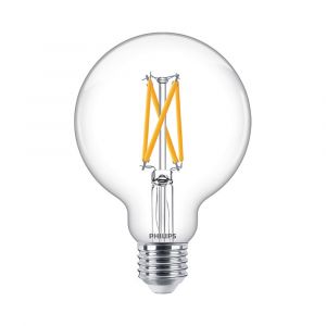 Philips MASTER Value LEDglobe E27 93mm Filament Claire 5.9W 806lm - 927 Blanc Tr&egrave;s Chaud | Meilleur rendu des couleurs - &Eacute;quivalent 60W