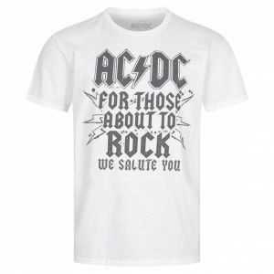Image de ACDC Salute Hommes T-shirt POMTS144WHT