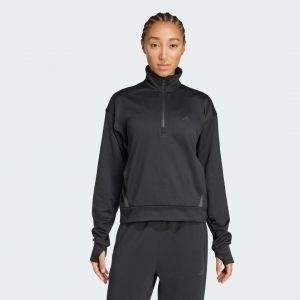 Adidas Sweatshirt &agrave; capuche 1/4 zip femme Game & Go Workout