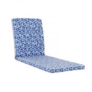 Image de Coussin DKD Home Decor Bleu Hamacs 190 x 60 x 5 cm Blanc Géométrique (190 x 60 x 5 cm)