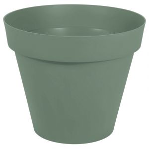 Eda Plastiques Pot de fleur rond Toscane &Oslash; 100 x H.79 cm - Vert laurier