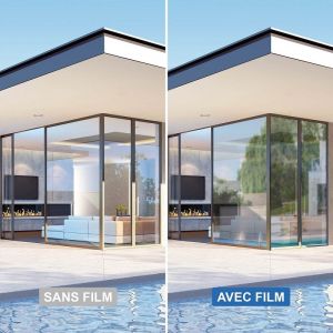 Film anti chaleur repositionnable pour double vitrage - alu clair
