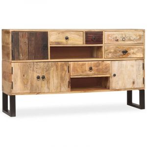 Image de Buffet bahut armoire console meuble de rangement bois m if de manguier 140 cm 4402136