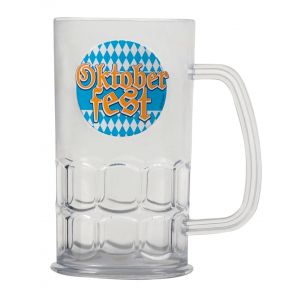 Image de Chope de bière transparente 14 cm Fête de la bière