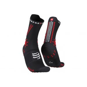 Compressport Paire de chaussettes pro racing socks v4 0 trail noir rouge 39 41