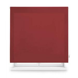 Blindecor Ara | Store enrouleur translucide uni - Rouge bordeaux, 120 x 250 cm (largeur x hauteur) | Taille du tissu 117 x 245 cm | Stores pour fenêtres