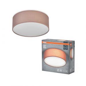 Osram Plafonnier ORBIS PARIS 300mm, marron, culot E27, peut être équipé d'une ampoule connectée, de haute qualité, design moderne, avec abat-jour en tissu, adapté à un usage intérieur, rond, IP20