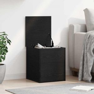 VidaXL Bo&icirc;te de Rangement Ch&ecirc;ne noir 40 x 42 x 46 cm Bois d'ing&eacute;nierie