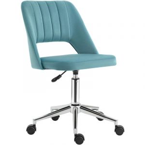 Image de Chaise de bureau design conte 49x54x91cm Bleu