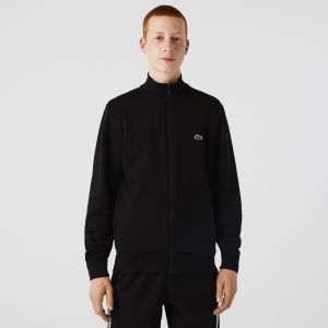 Lacoste Sweatshirt zippé homme regular fit en molleton gratté Taille 3XL Noir