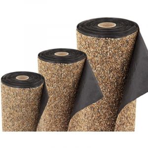 Aquagart - Bâche gravillonnée 8 m x 1 m de large pour les bords de cours d'eau de jardin, film pour bassin de jardin, bâche, couleur sable