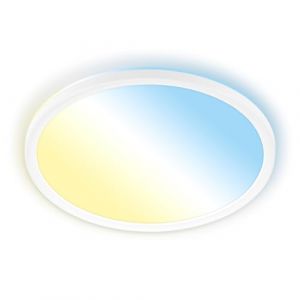 BRILONER - Panneau LED, classe énergétique A, 11W à 2400lm, 50.000h éclairage, plat, CCT, lumière indirecte, dalle led, panneau plafond, plafonnier, lustre salon, 29,3x3 cm, blanc