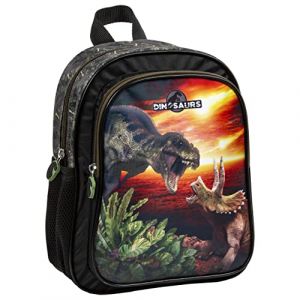 Derform Dinosaure T-REX Sac à dos pour enfant 28 cm Sac de maternelle Dino Tyrannosaurus, multicolore, Taille unique