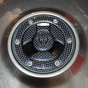 Triumph Protection Rayures Bouchon Du Réservoir Adhésifs en Gel 3D Carbone Pour Moto