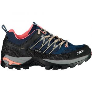 CMP Femme Rigel Low WMN Trekking Shoe WP Chaussure de Marche, Blue-Corallo, 36 EU