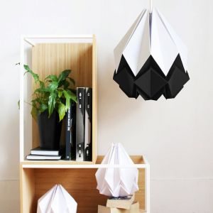 Suspension origami bicolore en papier taille L