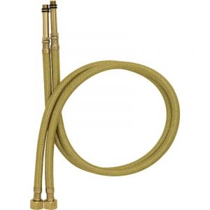 Tycner Tuyau doré avec tresse en nylon 3/8'xM10, longueur 80 cm - 2 pcs.