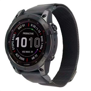 Imoshion QuickFit Bracelet magnétique milanais Garmin Watch | connexion 20 mm - Noir