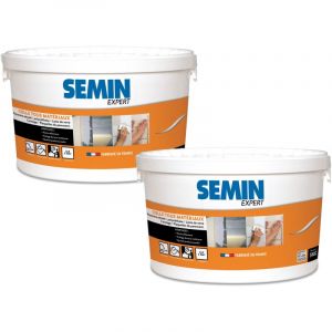 Colle Tout Matériaux Semin Prêt à l'Emploi - Intérieur/Extérieur - Seau de 5 kg (lot de 2)