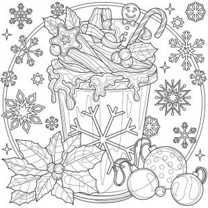 Ceanothe Tableau sur toile à colorier chocolat chaud 30x30 cm