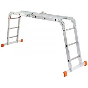 Monmobilierdesign Ztra Echelle modulable en aluminium 4x3 marches avec plateforme
