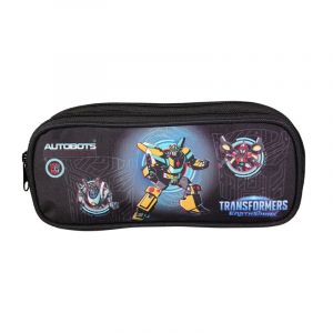 Trousse scolaire 2 compartiments transformers noir
